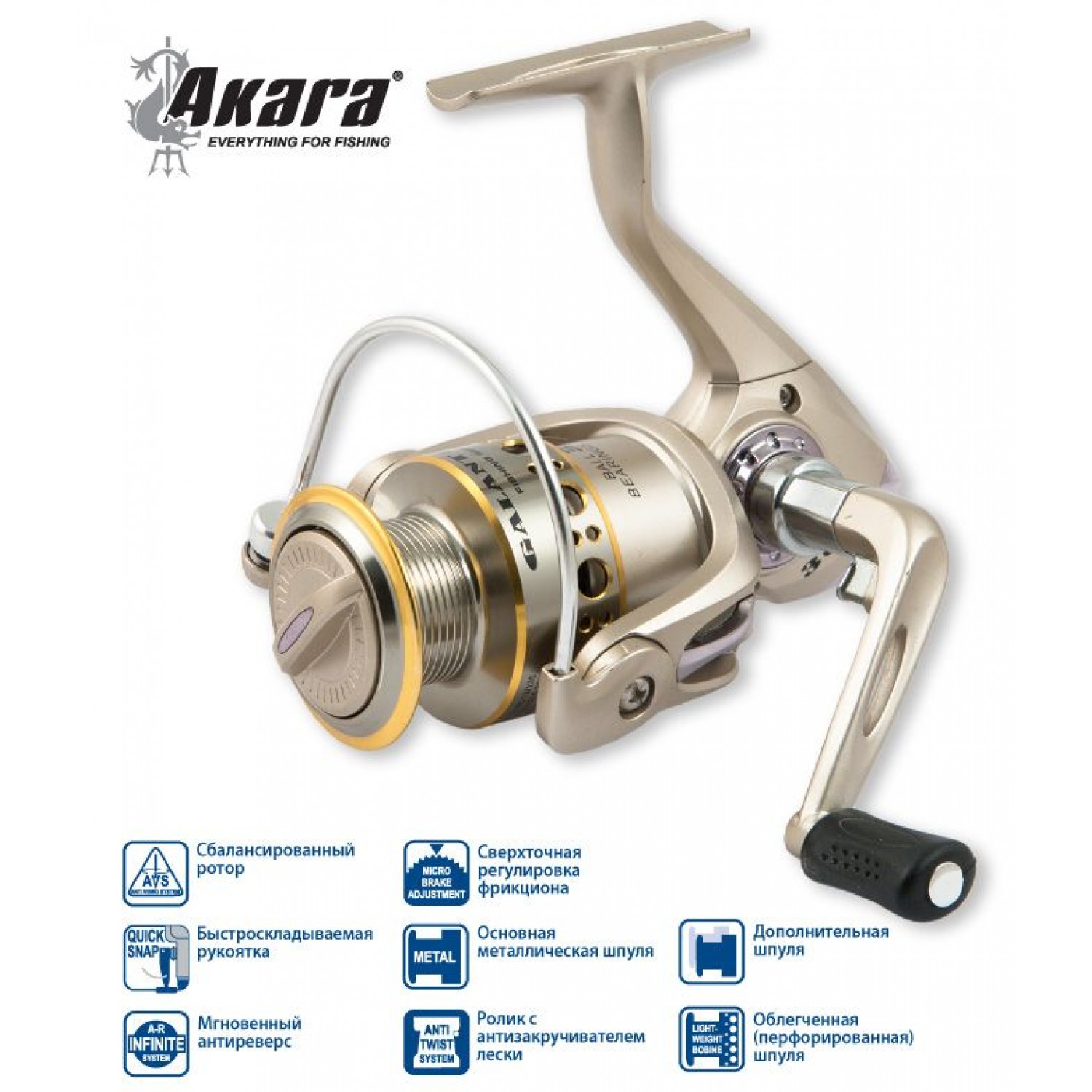 Покупка Катушка AKARA Galant FD 3000, 3 ш.п. + 1 р. в Минске Беларуси