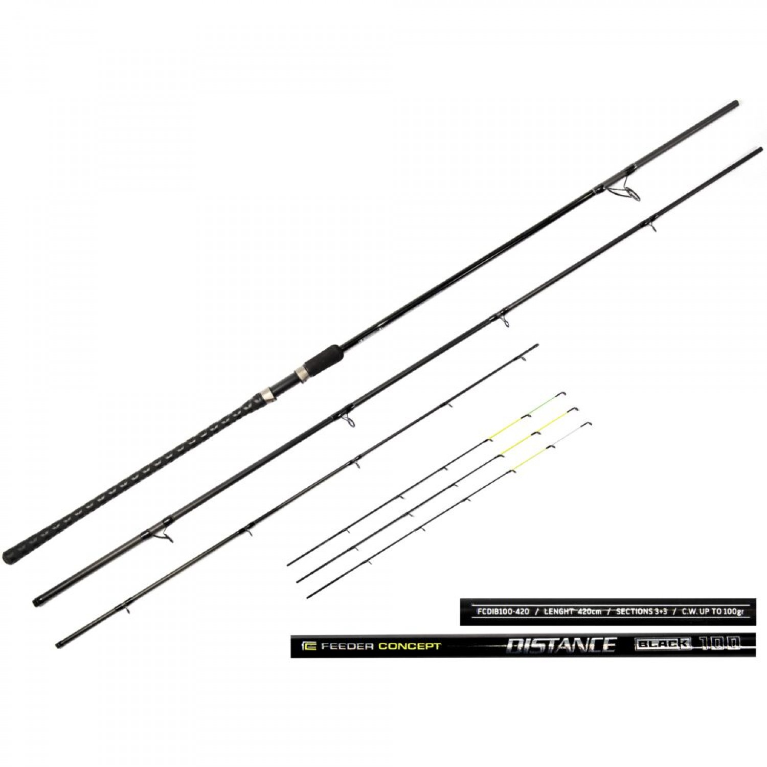Покупка Фидер FEEDER CONCEPT Distance Black 4.2м. 100 гр. в Минске Беларуси